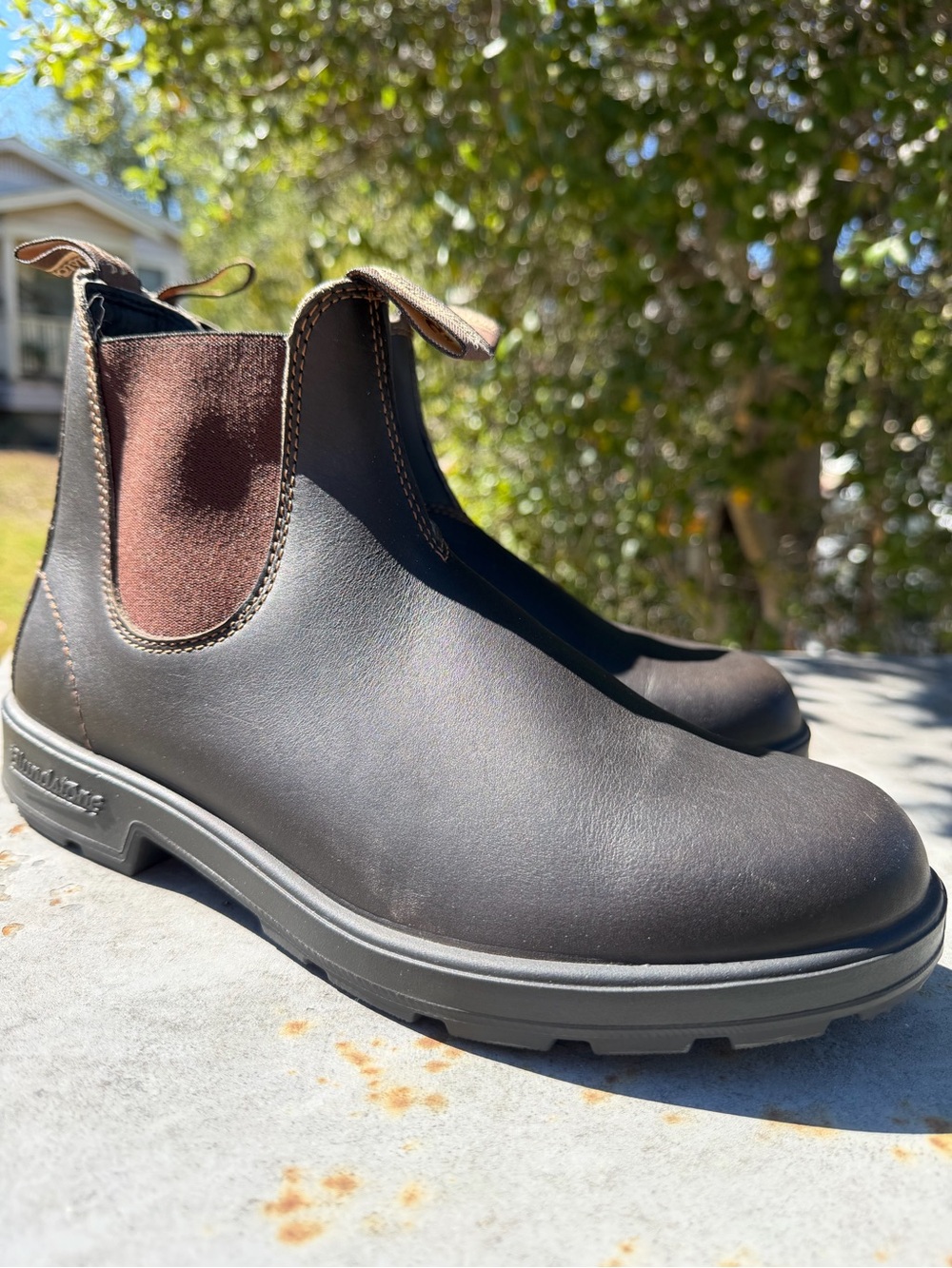 10.5 AU Blundstone Chelsea Work Boot - Brown Leather